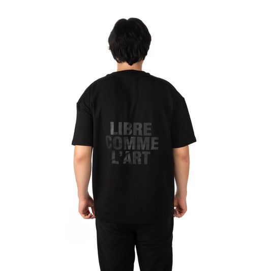 Unisex Oversized Black T-shirt Libre Comme L'Art