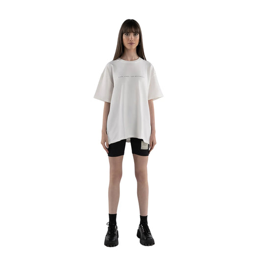 Oversized T-Shirt White Vivre Libre / Les Maladroits front view