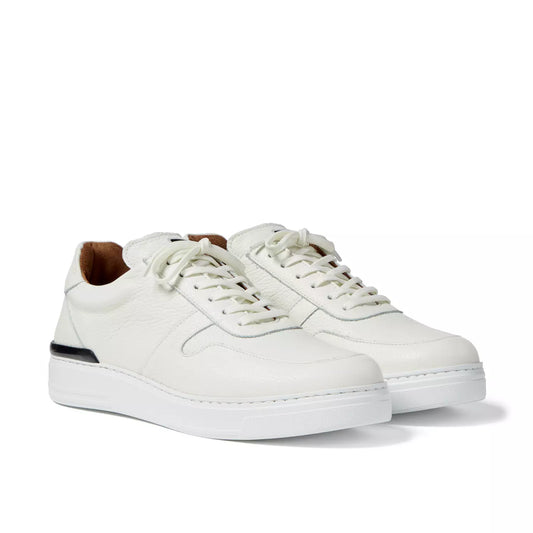 Duke and Dexter Ritchie White leather sneakers for men front view