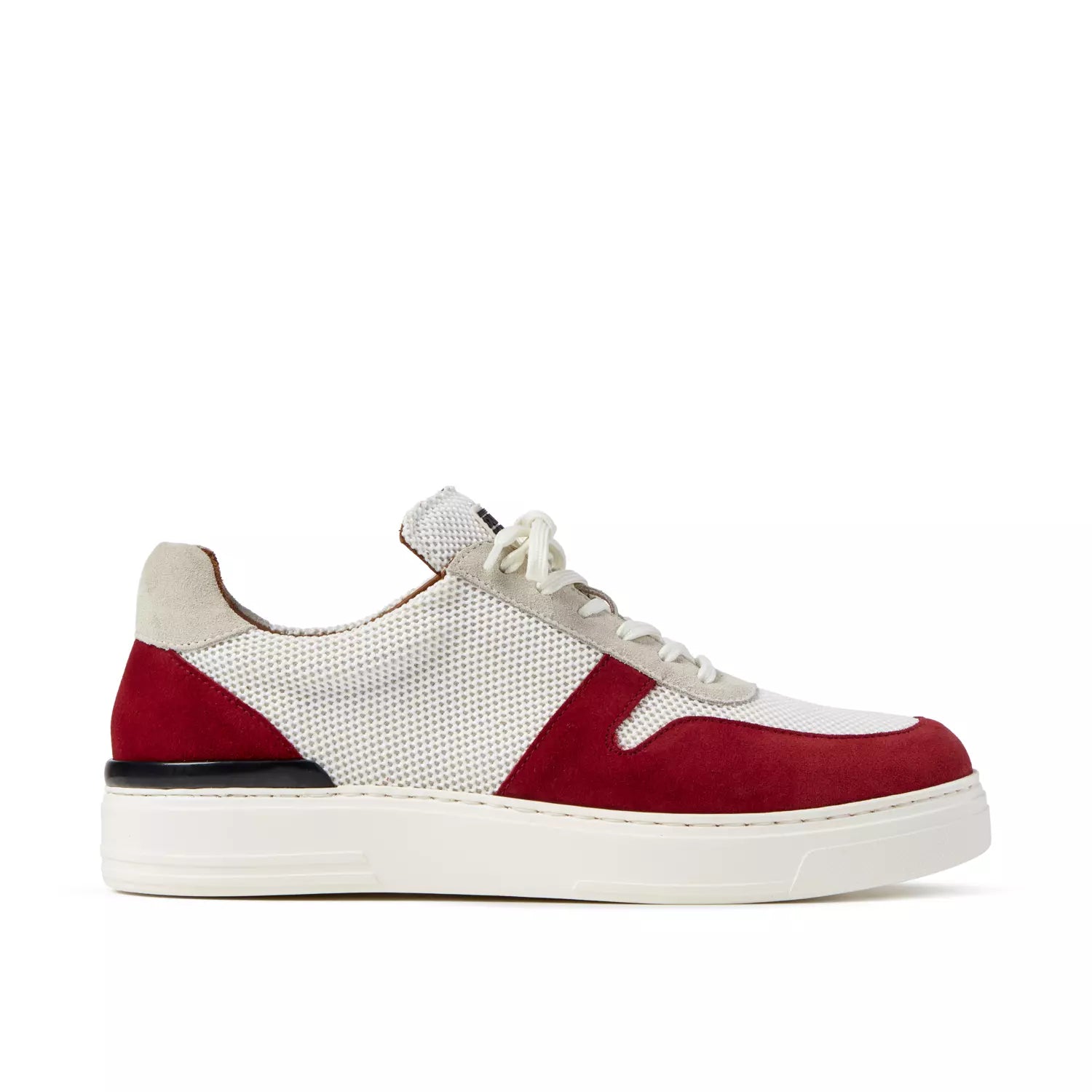 Duke and Dexter Ritchie Rio sneakers for men extra light comfortable White and Burgundy side view