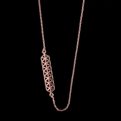 Dueros Flower of Life Necklace 18K Rose Gold Plated for men and women
