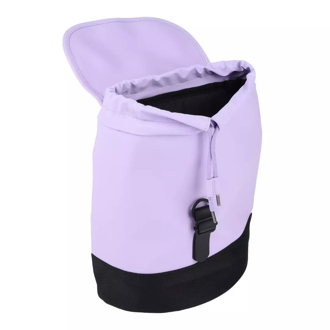 Rains waterproof drawstring backpack lavender for women inside view