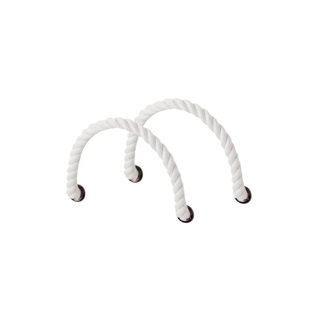 Short rope handles white O bag