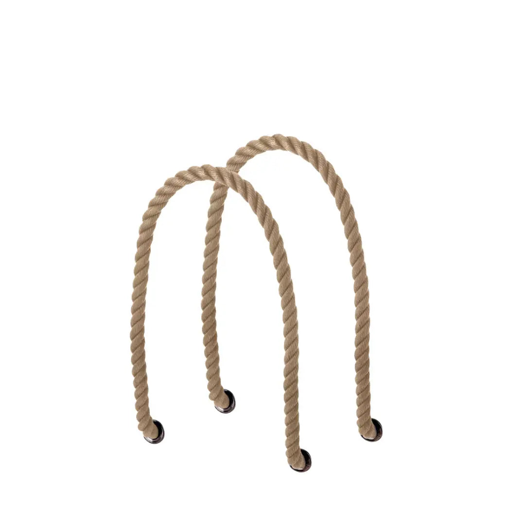 Long handle natural rope O bag