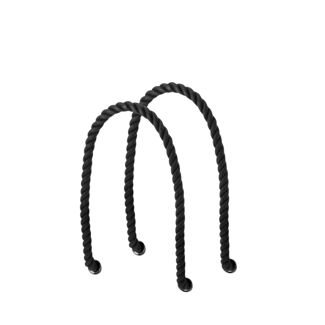 Long handle black rope O bag