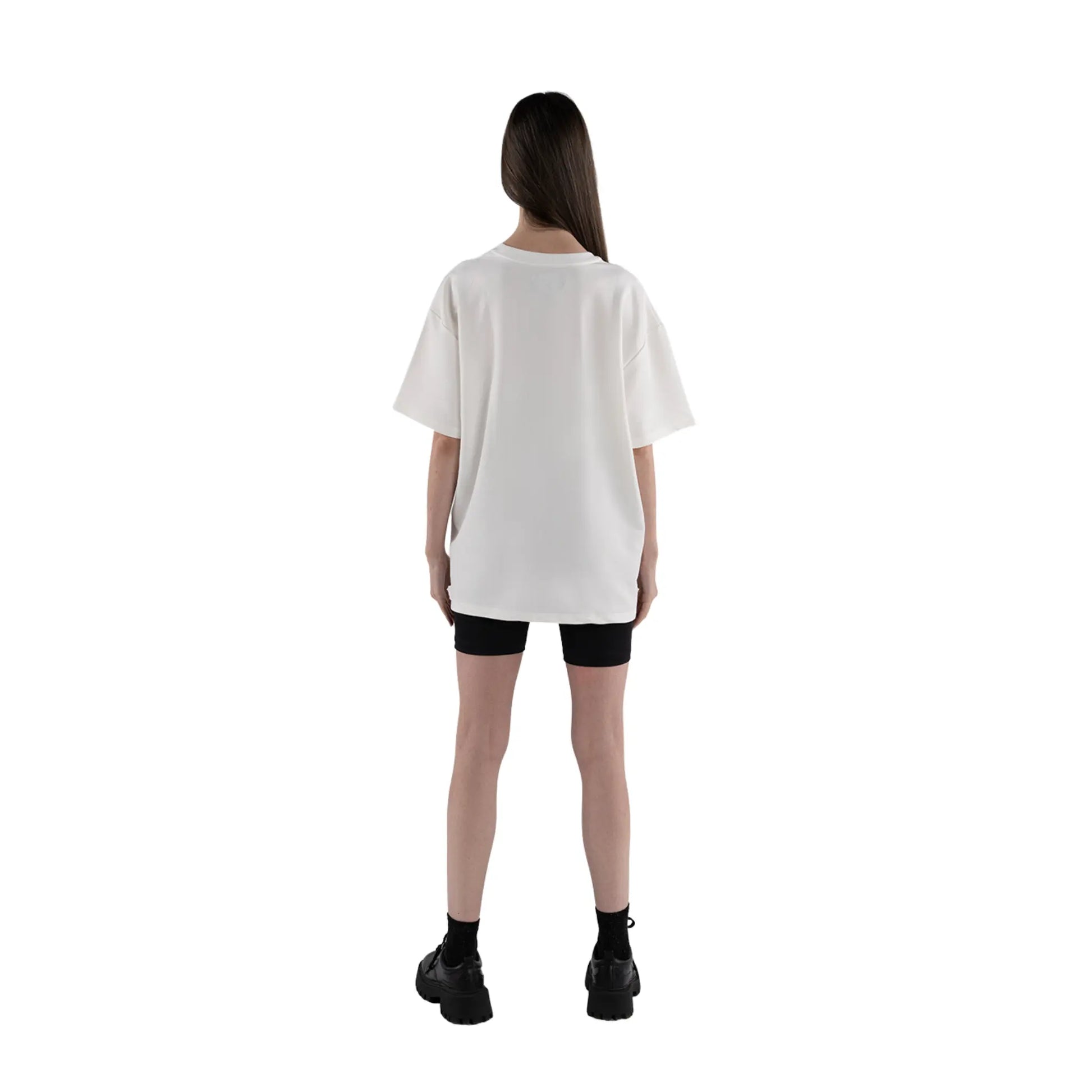 Oversized T-Shirt White Vivre Libre / Les Maladroits back view