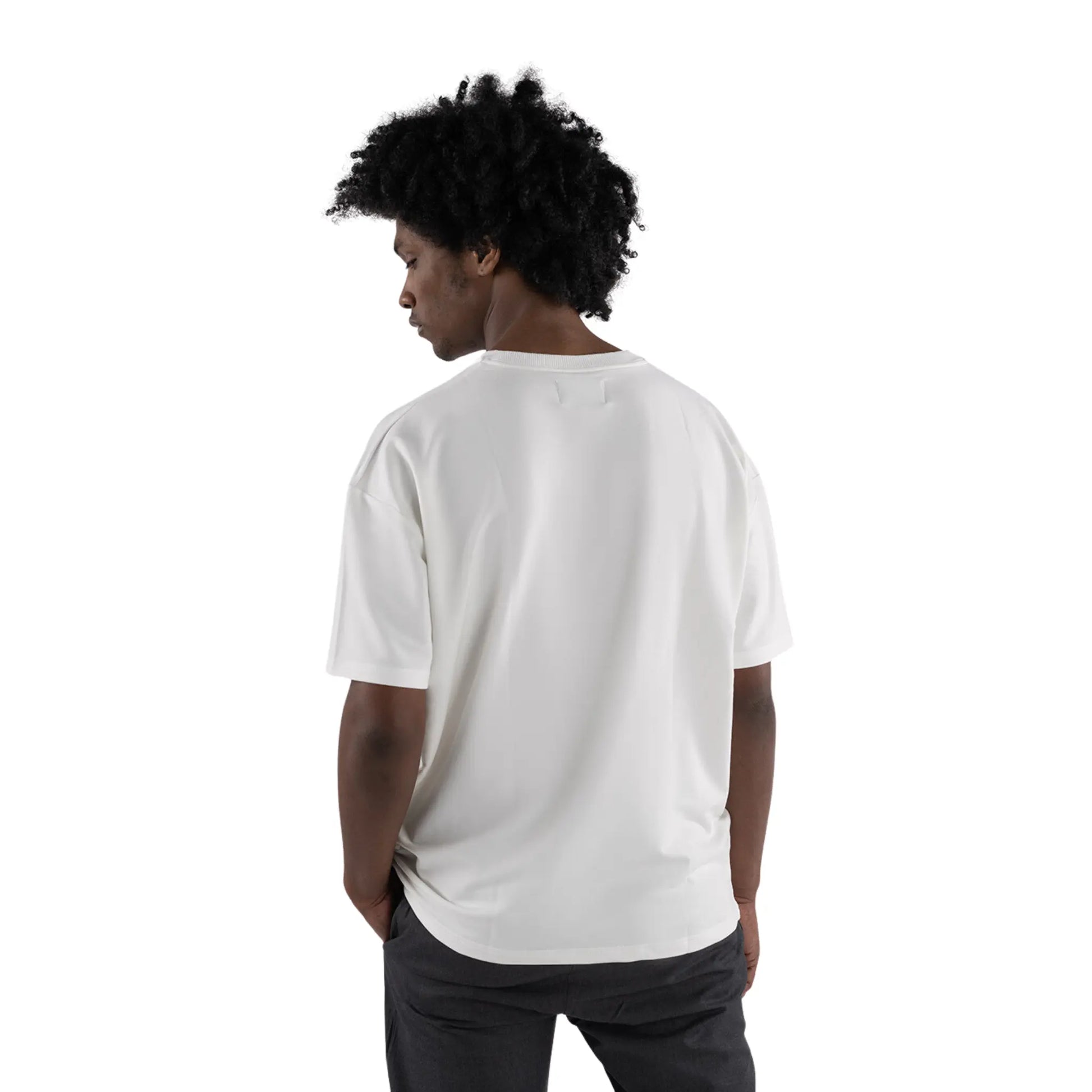 Oversized T-shirt White worn by black man back view