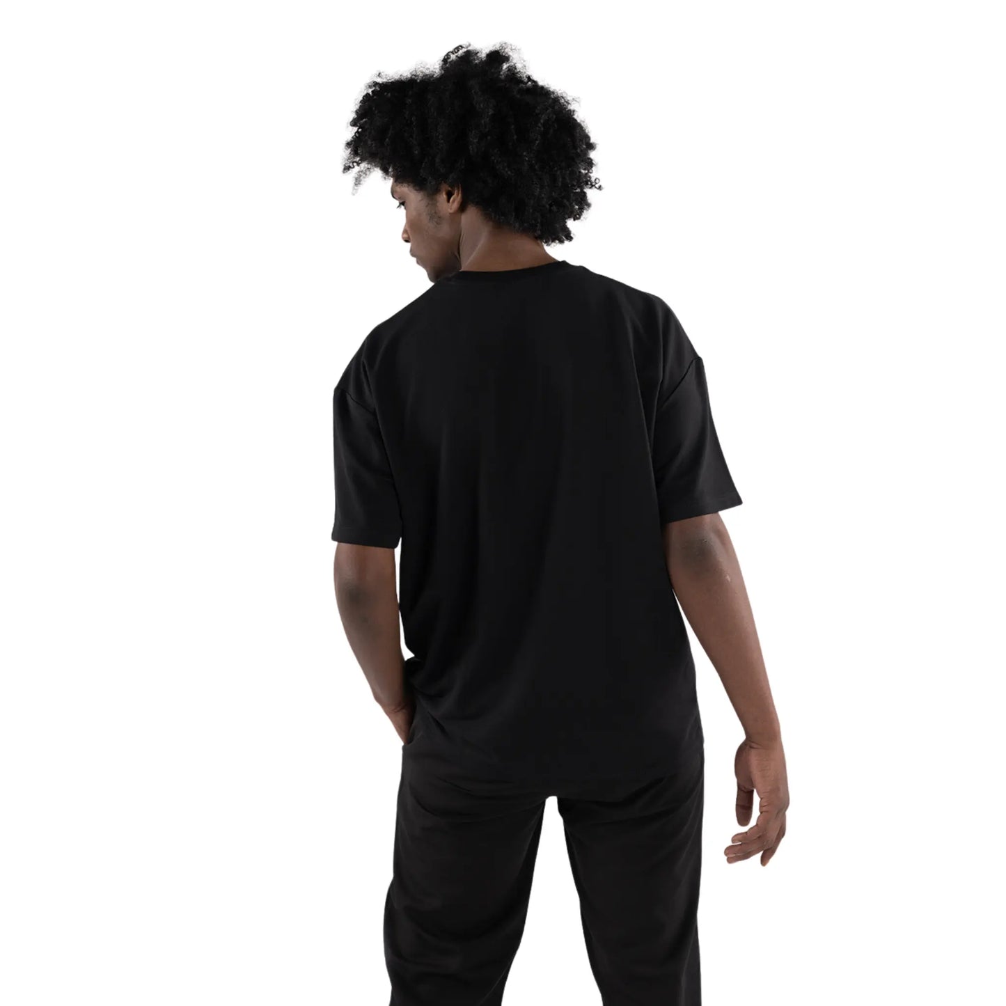 LES MALADROITS Oversized T-Shirt Black Maladroits Reversed back view