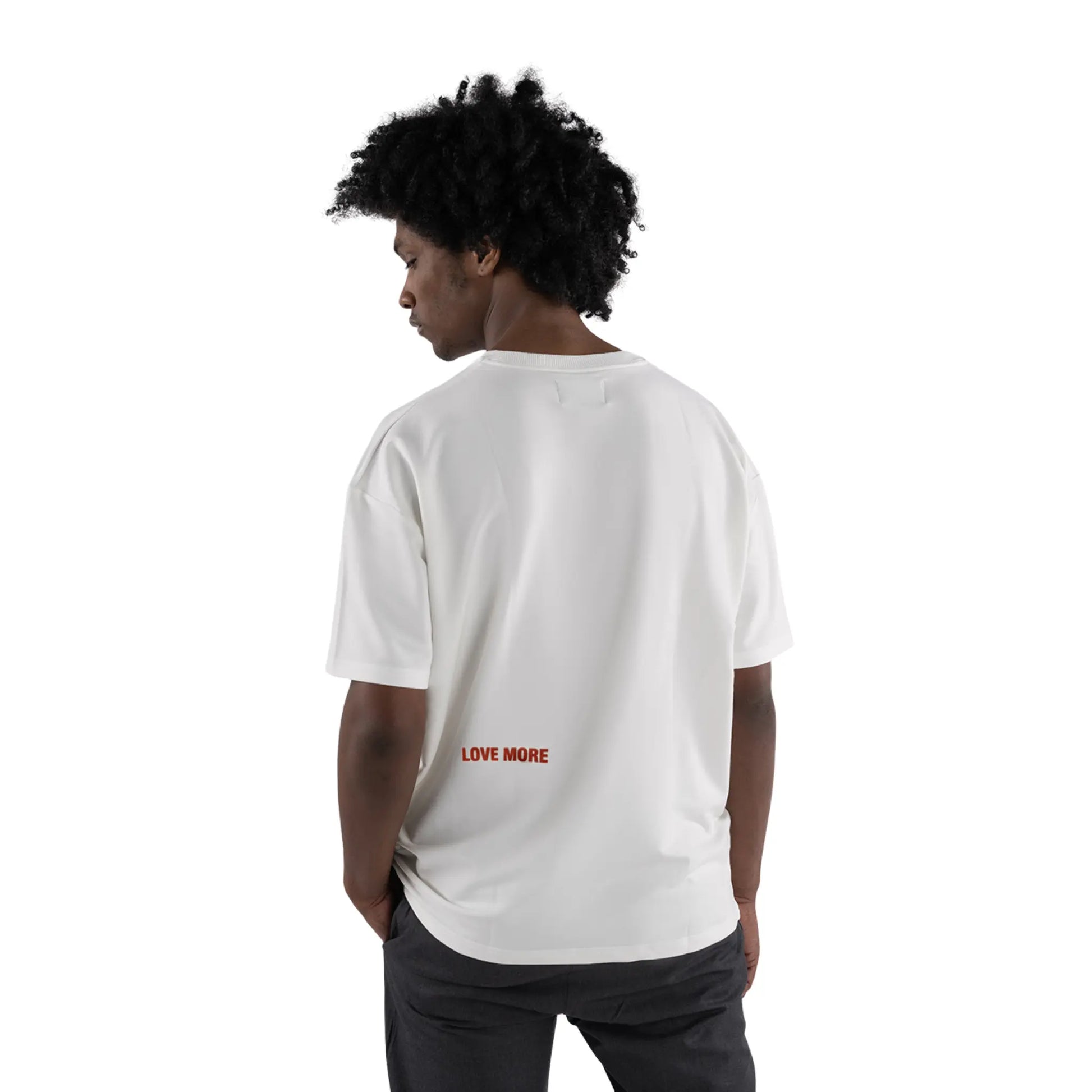 Oversized T-shirt White Love More back view