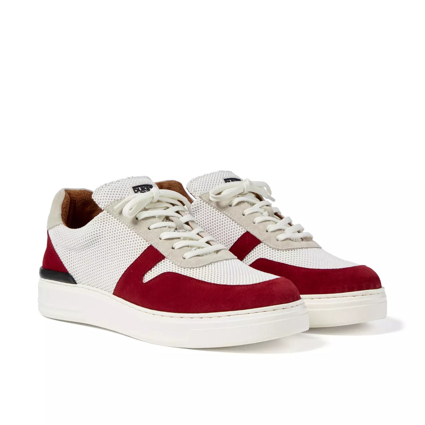Duke and Dexter Ritchie Rio sneakers for men extra light comfortable White and Burgundy front view