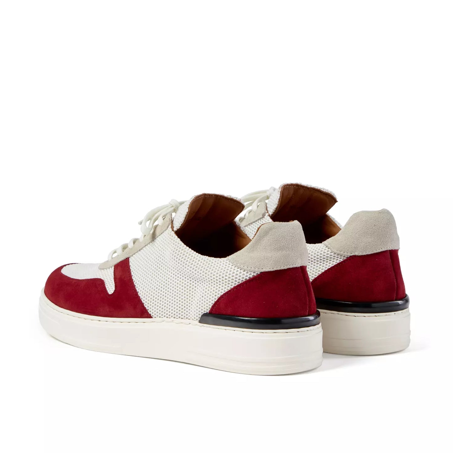 Duke and Dexter Ritchie Rio sneakers for men extra light comfortable White and Burgundy back view
