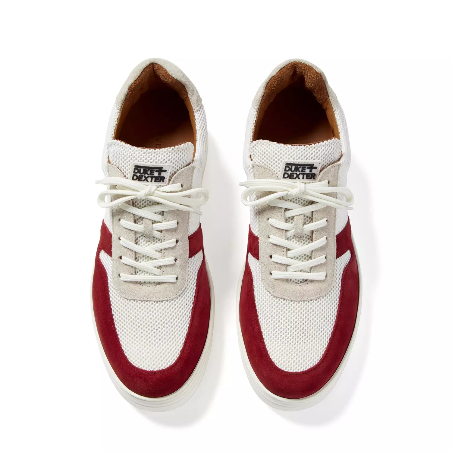 Duke and Dexter Ritchie Rio sneakers for men extra light comfortable White and Burgundy