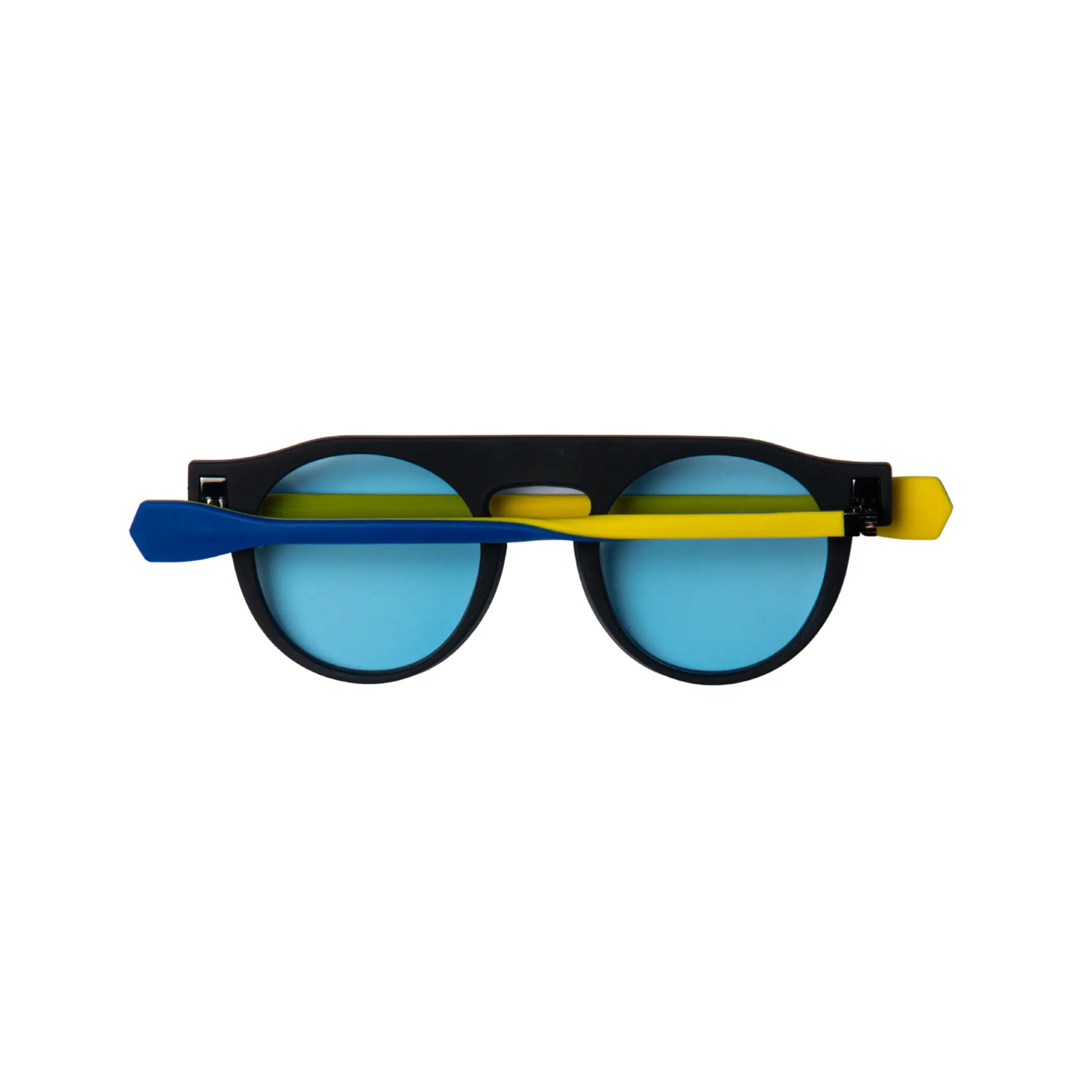 Reverso sunglasses black/Blue & yellow reversible & ultra light back view