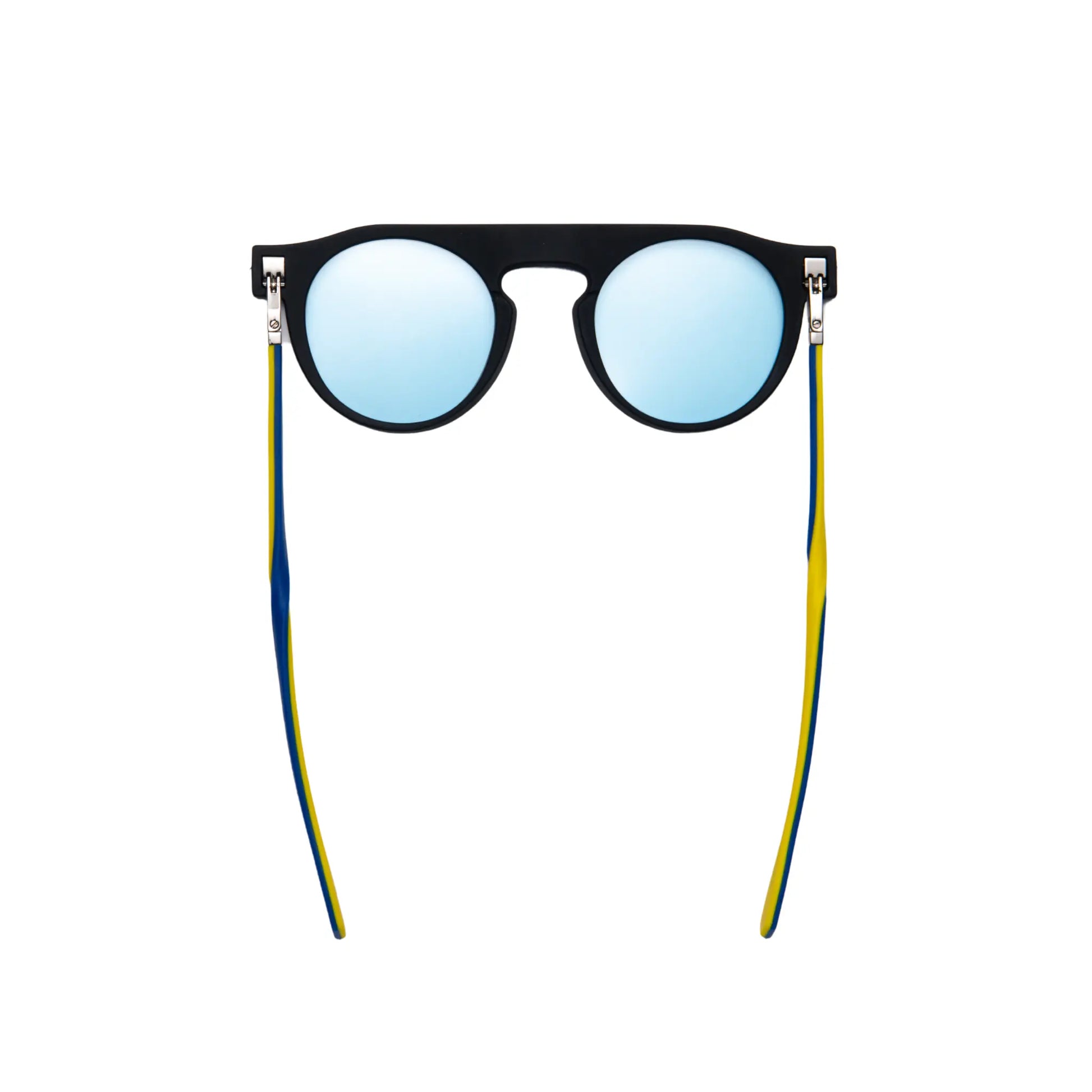 Reverso sunglasses black/Blue & yellow reversible & ultra light top view