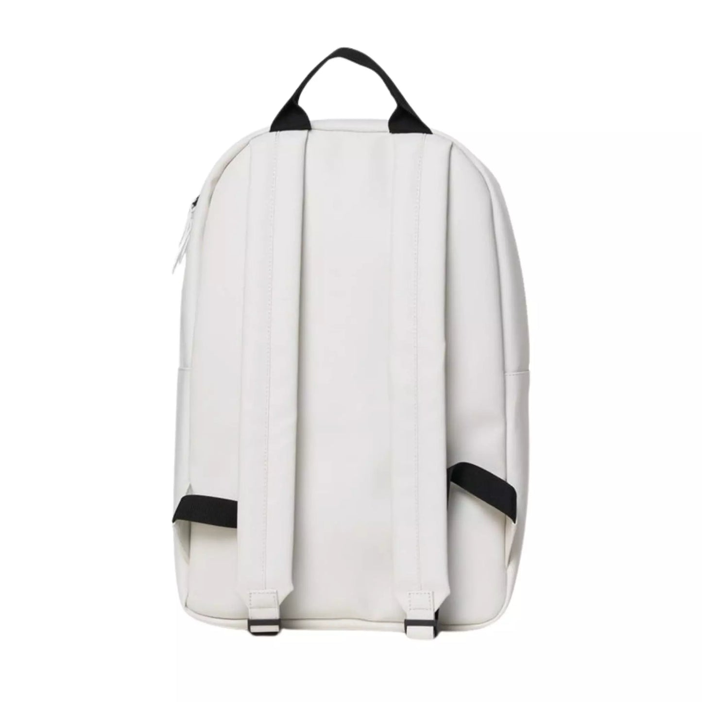 Rains waterproof backpack field bag off white for men and women back view