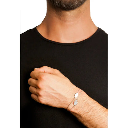 Dueros hand of fatima bracelet sterling silver on men