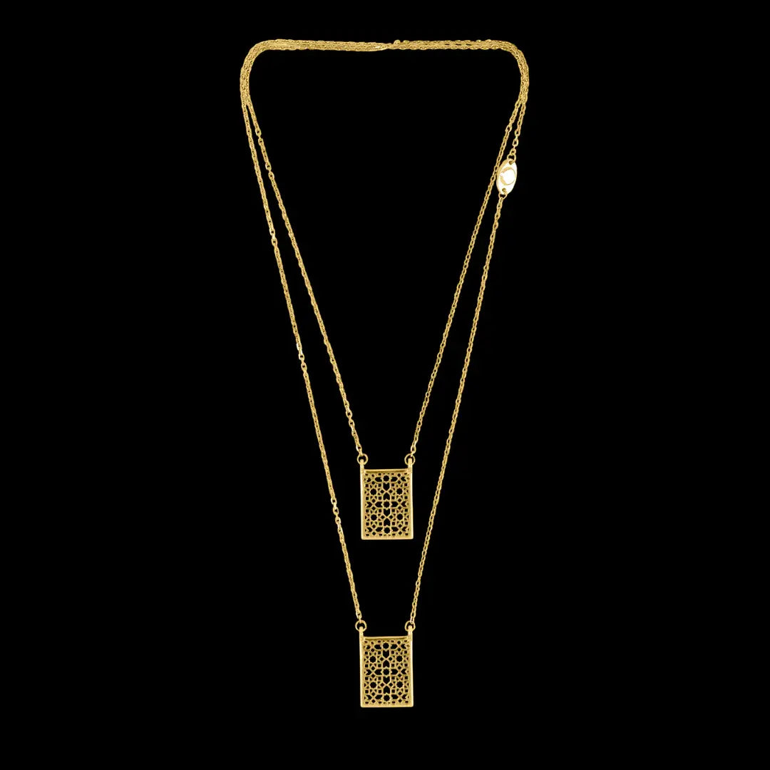 Dueros Mosaic Necklace 18K Yellow Gold Plated for men and women