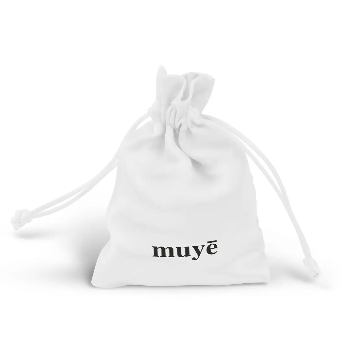 Pouch bag muye white color with logo