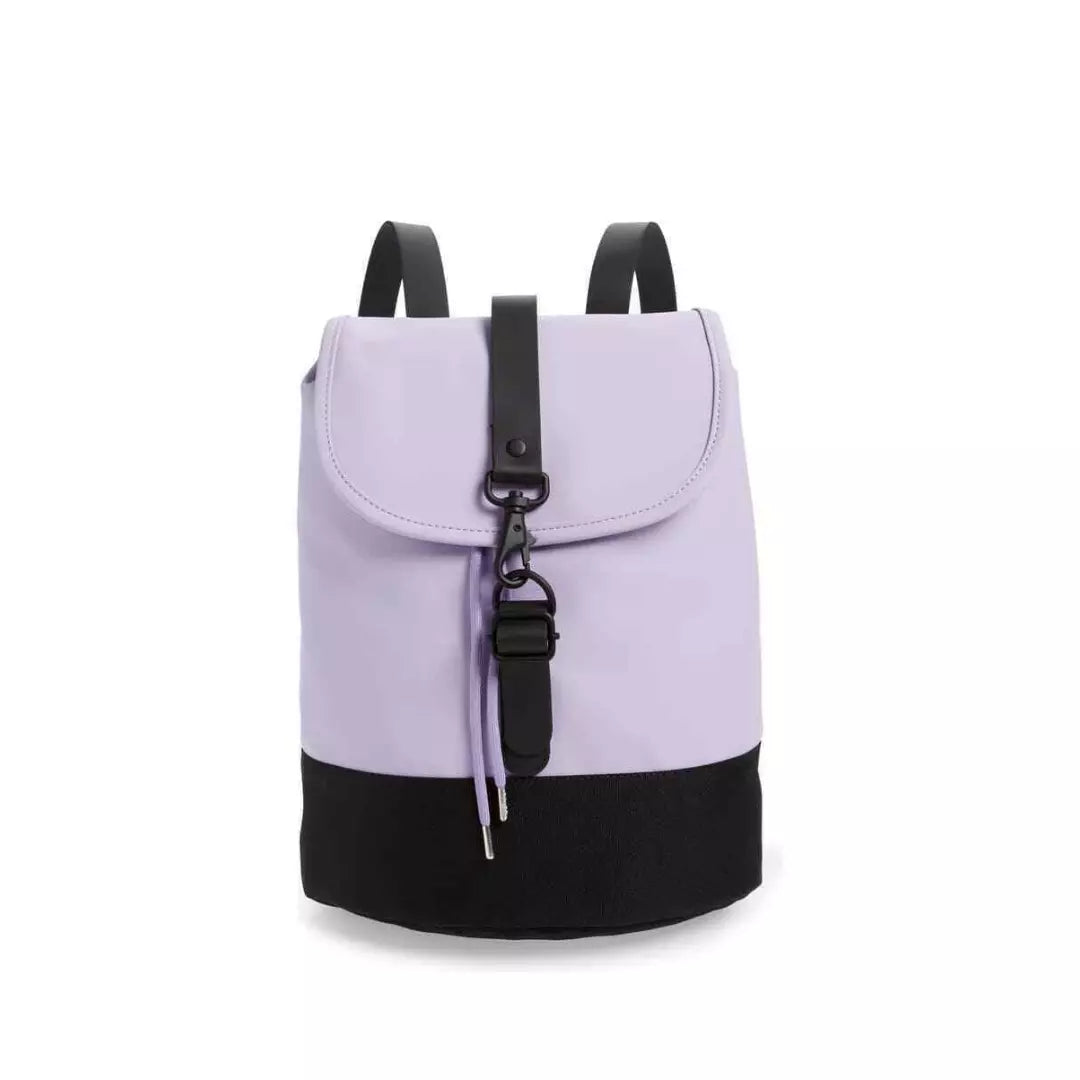 Rains waterproof drawstring backpack lavender for women