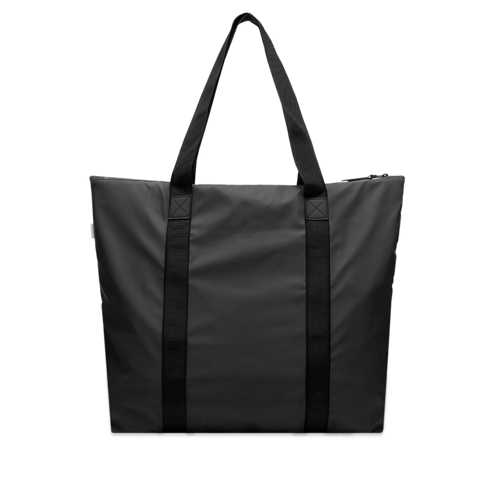Rains waterproof tote bag black for men and women front view